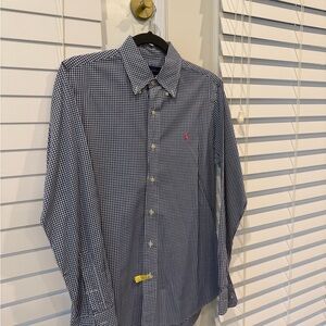 Ralph Lauren Blue Gingham Button-Down Shirt